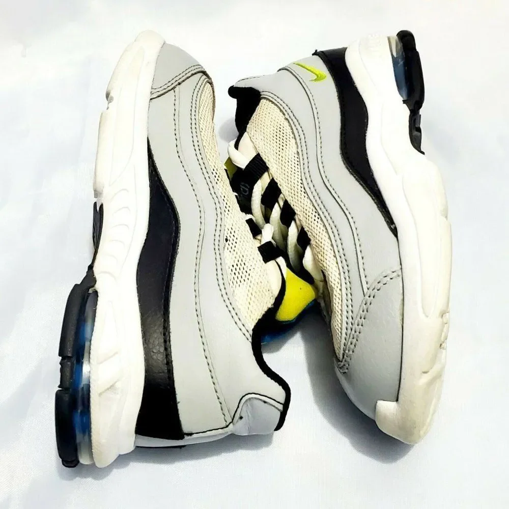 TODDLER NIKE LITTLE MAX AIRMAX 95 WOLF‎ GREY/CYBER/BLACK UNISEX 10c 905462-017